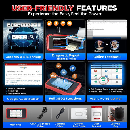 Tester diagnoza auto LAUNCH CRP129E OBD2, scaner profesional pentru motor, ABS, airbag SRS si transmisie, resetare DPF, ulei, EPB, TPMS, SAS, BMS, codare injectoare, actualizari gratuite prin Wi-Fi