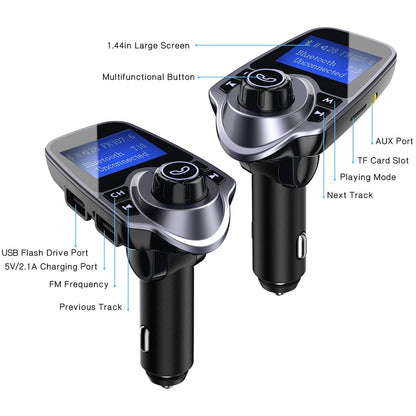 Modulator FM Bluetooth , Transmitator FM , MP3 player, Aux In, FM kit, USB 2.4A , micro SD, USB
