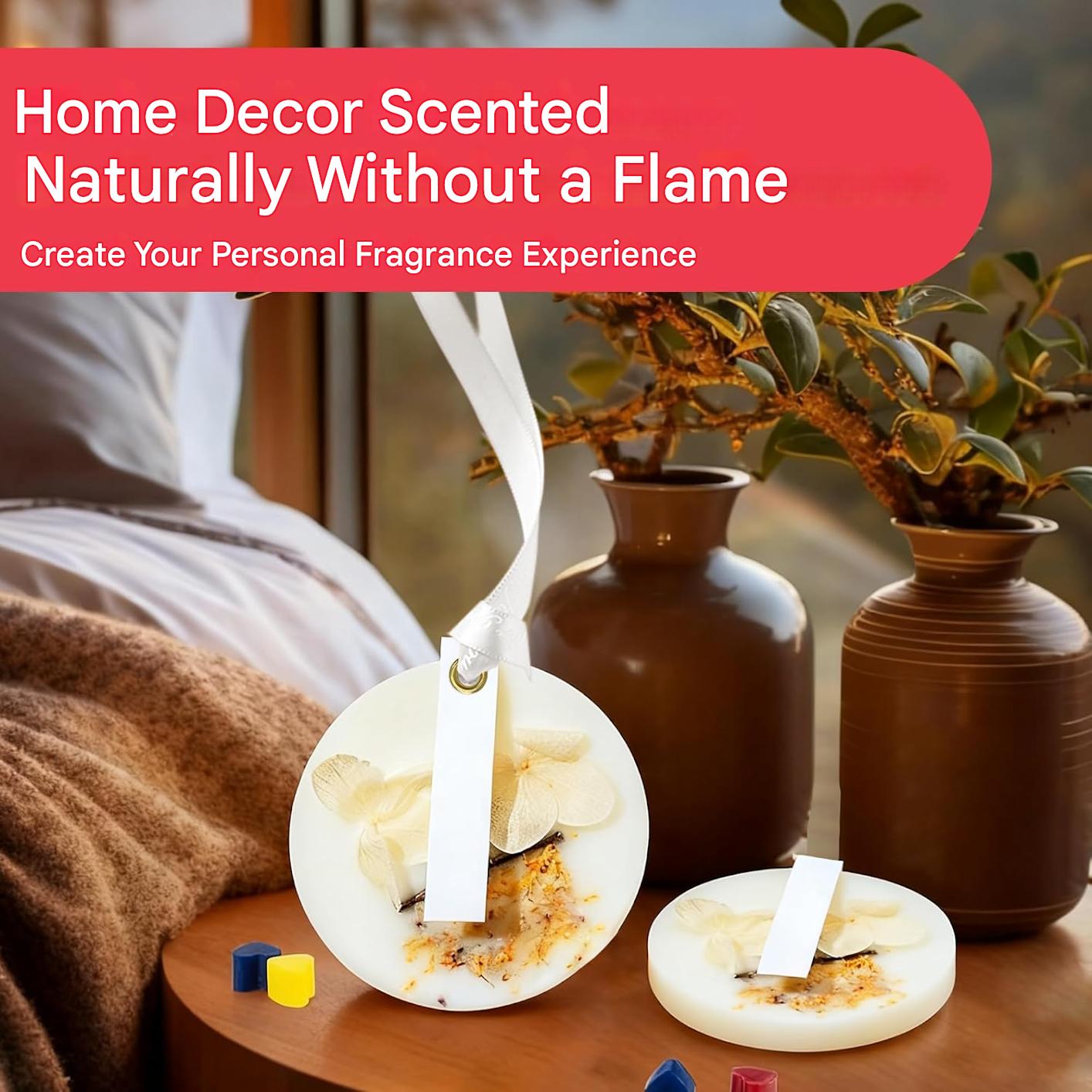 Set creativ ceara parfumata AIFIZO – kit cu 3 forme, flori uscate si ulei esential, cadou aromat pentru casa