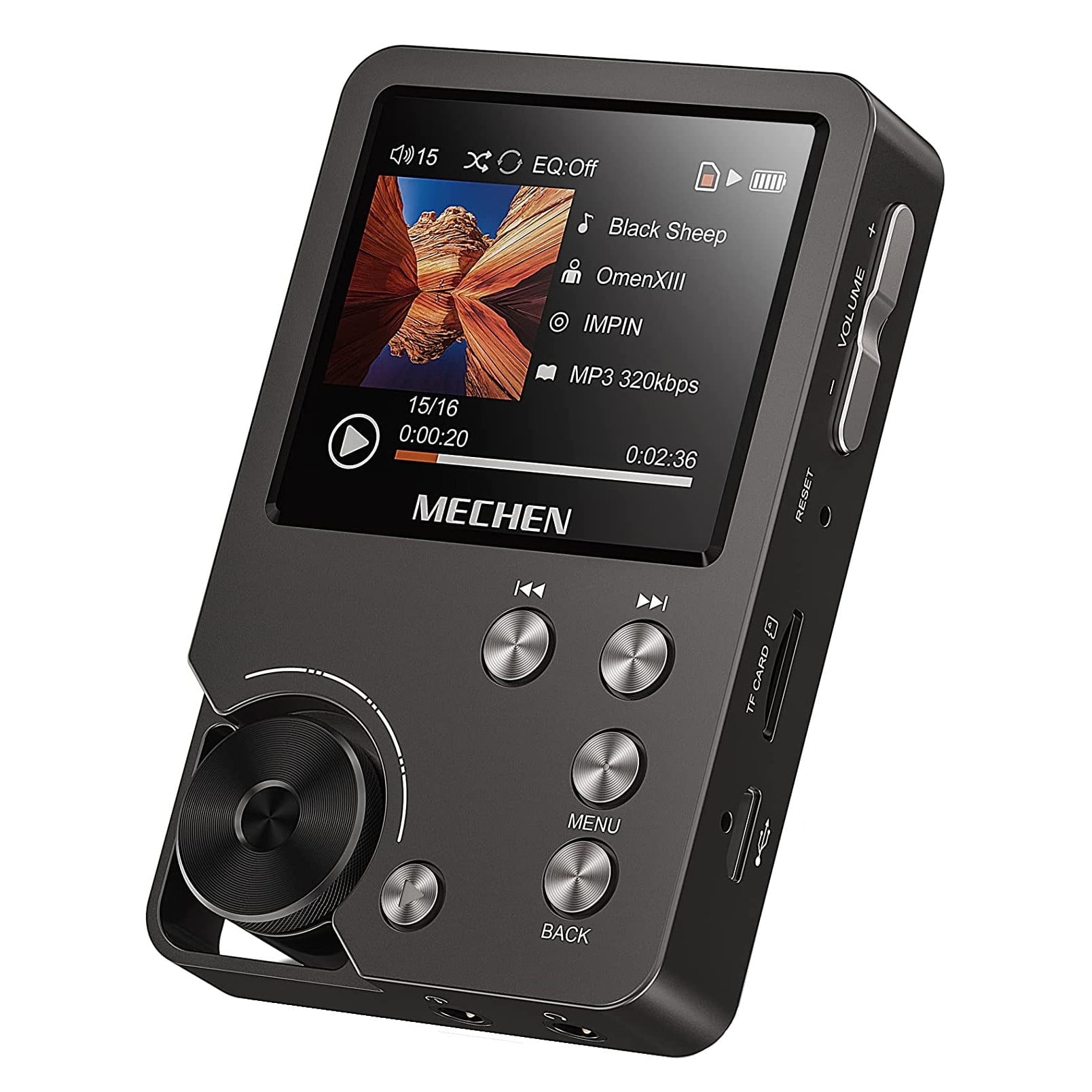 MP3 Player 64 GB HiFi, sunet digital de inalta rezolutie DSD DAC lossless, cu egalizator, 25 de ore de redare continua, suporta card pana la 256 GB