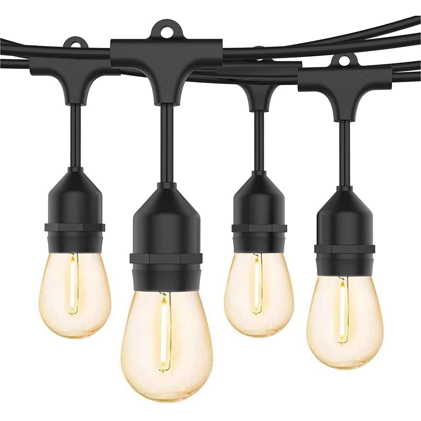 Ghirlanda luminoasa LED 39 m cu 38 de becuri E27, impermeabil IP65, 2700K, clasa energetica A+