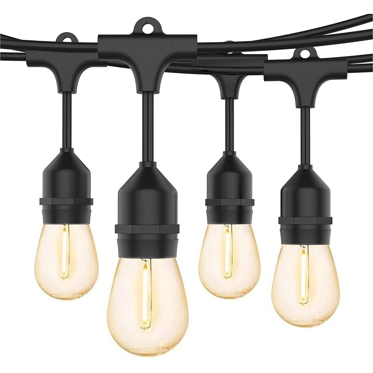 Ghirlanda luminoasa LED 39 m cu 38 de becuri E27, impermeabil IP65, 2700K, clasa energetica A+