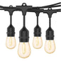 Ghirlanda luminoasa LED 39 m cu 38 de becuri E27, impermeabil IP65, 2700K, clasa energetica A+
