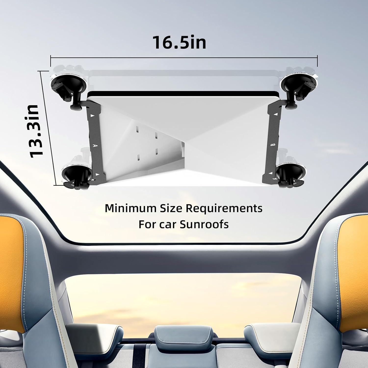 Suport auto Futrue-Wolker pentru Starlink Mini, cu ventuza, reglabil, potrivit pentru masina, camper, barca si camion cu acoperis din sticla