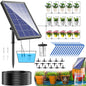 Sistem de irigare prin picurare cu panou solar, de 15 m, cu 15 aspersoare, 6 moduri de udare, alarma lipsa apa, impermeabil IP67, utilizare in interior/exterior, pentru balcon, gradina, sera