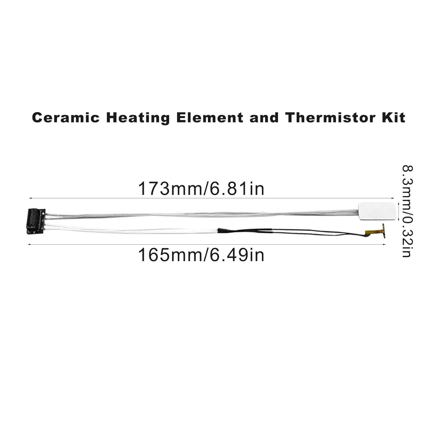 Set 2 incalzitoare ceramice termistor pentru imprimanta 3D compatibila cu Bambu Lab A1/A1 mini – Incalzitor ceramic 24V 80W + senzor temperatura, performanta stabila