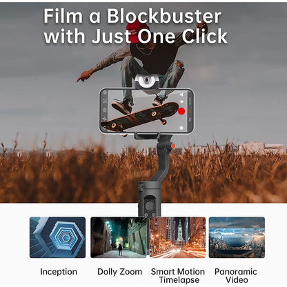 Stabilizator Gimbal iSteady V2 cu 3 axe, urmarire automata AI, lumina LED, control prin gesturi, baterie 2800 mAh, pliabil, pentru smartphone iPhone, Samsung, Huawei P40, Mate30 Pro