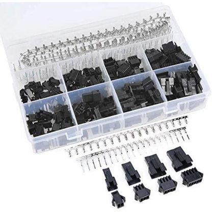 Set mufa JST-SM de 2,5 mm, 560 piese, conectori mama-tata cu 2, 3, 4 si 5 pini, 20 bucati fiecare, multifunctionale, pentru RC, auto, energie, masini