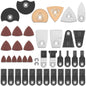Set accesorii pentru masina multifunctionala oscilanta 120 piese, pentru multiunealta, lame de taiere lemn, metal, plastic, pentru Einhell, Bosch, Fein Multimaster