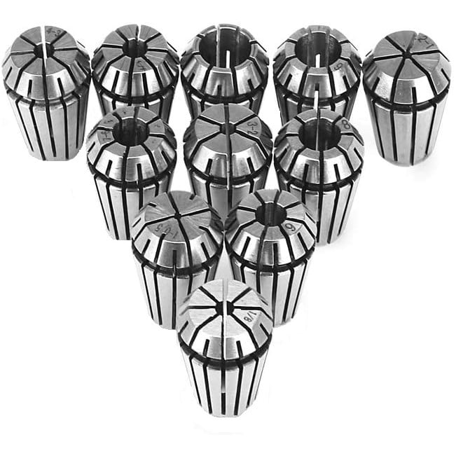 Set de bucse elastice ER16 de 11 piese, domeniu de prindere de la 1mm la 10mm