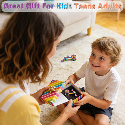 Fidget spinner Coolden, jucarie antistres pentru adulti si copii, metalic, rotire silentioasa EDC, relaxare, ADHD, anxietate, stres, multicolor