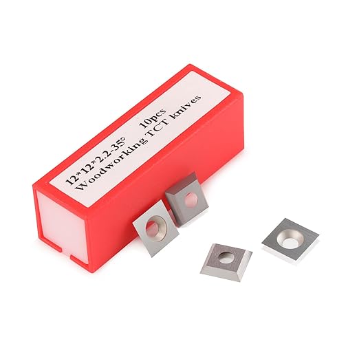 Set de 10 placute amovibile vidia, de strunjire, pentru prelucrarea lemnului, 12 x 12 x 2,2 mm, frezare 35 grade, pentru strung si dalta