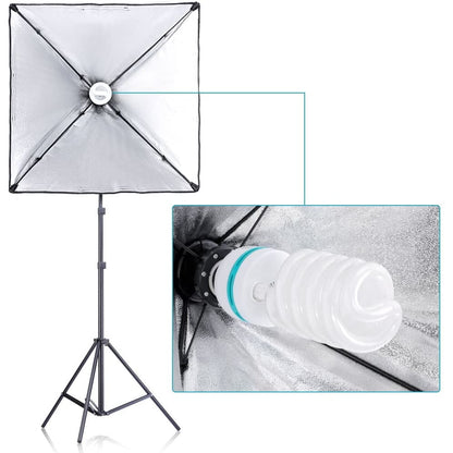 Kit de lumina continua Neewer, cu trepiede, sistem de suport fundal, umbrele, softbox, pentru fotografiere produse, portret, productie video