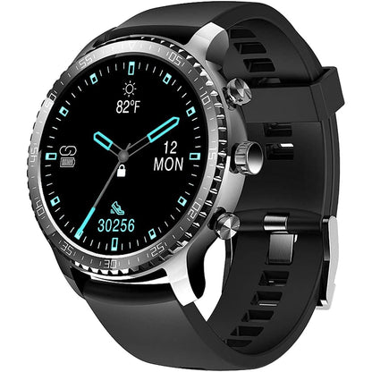 Ceas smartwatch inteligent Tinwoo, cu incarcare wireless, cadru metalic, ecran tactil de 1,3 inci, tracker fitness cu monitorizare de ritm cardiac si somn