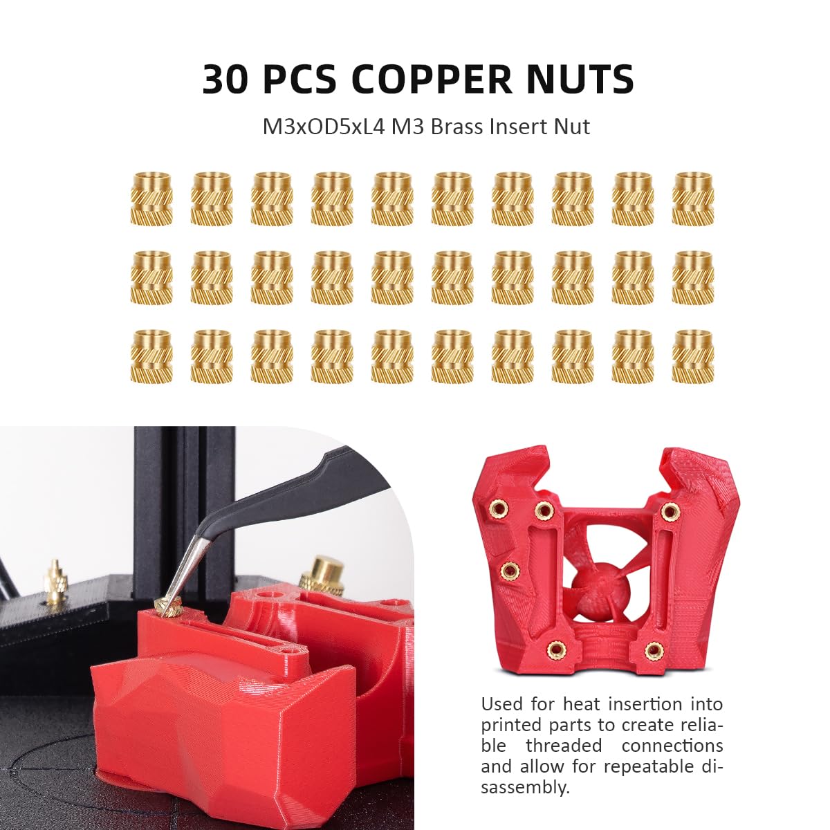 Instrument profesional de insertie termica PRO Heat Set 90W, kit complet topire insertii filetate, ghidaj liniar 210 mm, suport reglabil pe inaltime, afisaj digital 180-500°C, set 30 insertii M3 + 6 varfuri M2-M8, pentru imprimare 3D PLA/ABS/PETG