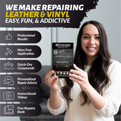 Kit reparatii si restaurare piele neagra, pentru tapiterie auto, canapele, jachete, fotolii si produse din piele