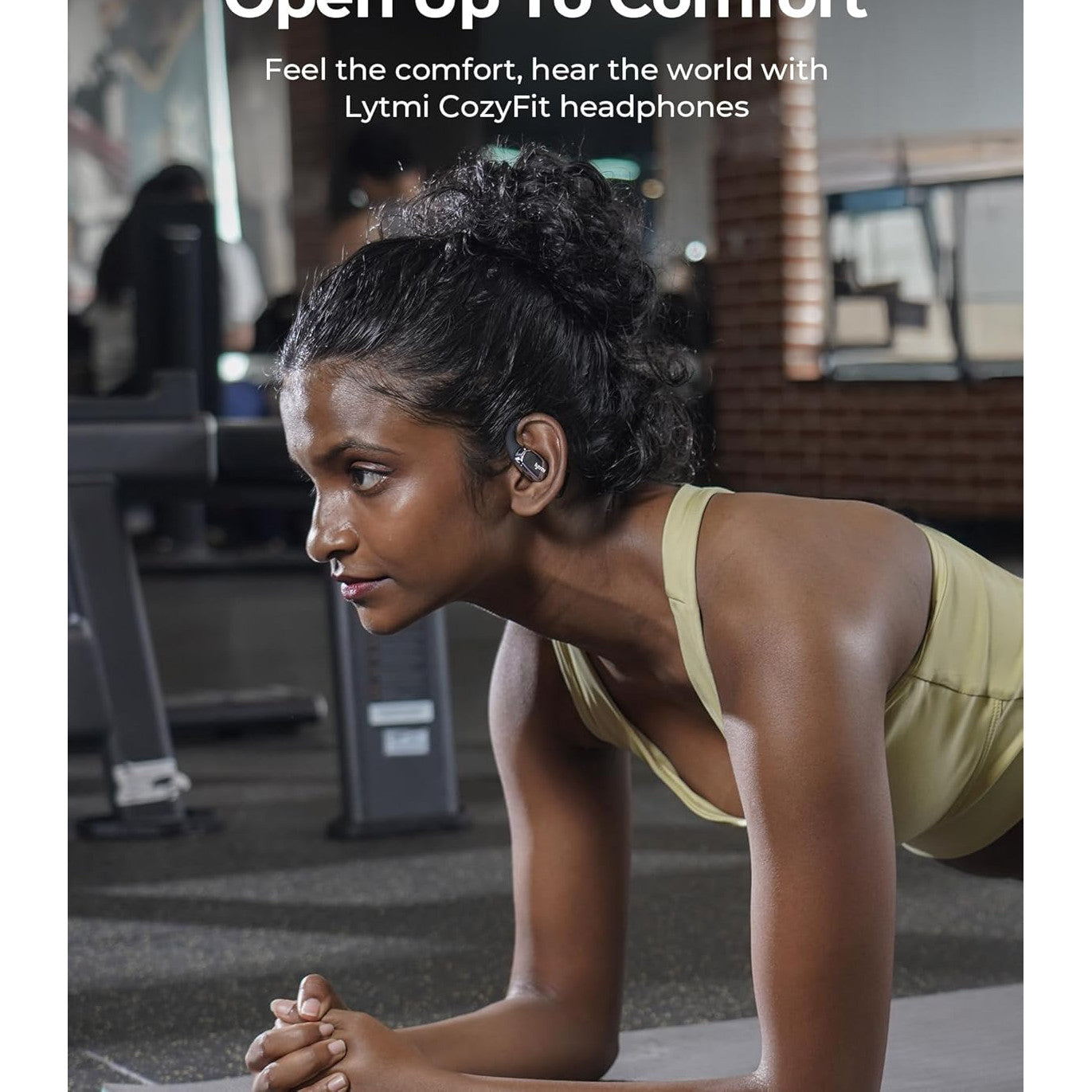 Casti wireless sport, Bluetooth 5.4, on-ear, din silicon, impermeabil IPX5, microfon, handsfree, sunet stereo, casti sport conforabile fara fir pentru alergare, yoga, calarie