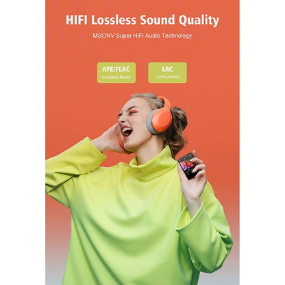 MP3 Player cu touchscreen 2,4 inci, 32 GB, Bluetooth 5.0, HiFi audio, portabil, cu difuzor, Radio FM, suporta card pana la 128GB, Mechen