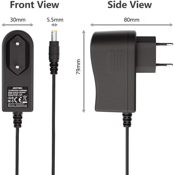 Set Acumulator 12V, 5200 mAh 4A si incarcator 12V 1A 12 W, baterie cu afisaj incarcare si mufa alimentare, pentru camere wireless, camere video, playere portabile, drone