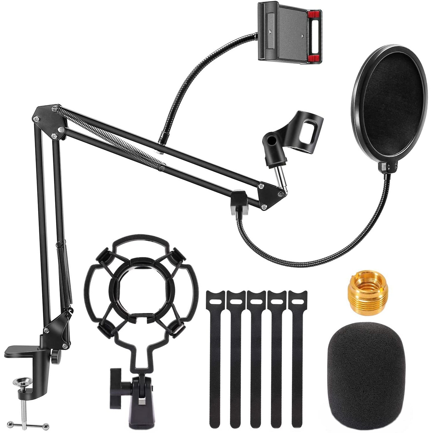 Set Brat cu menghina cu suport pentru microfon si Filtru ,stand , Profesional , Adjustabil