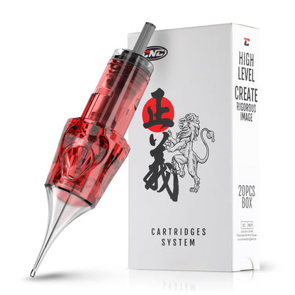 Set 40 ace de tatuat tip cartus, de 4 tipuri 1003RL, 1005RL, 1007RL, 1009RL, din otel inoxidabil 316, pentru linii, contur, umplere, EN04X-40KIT-DD