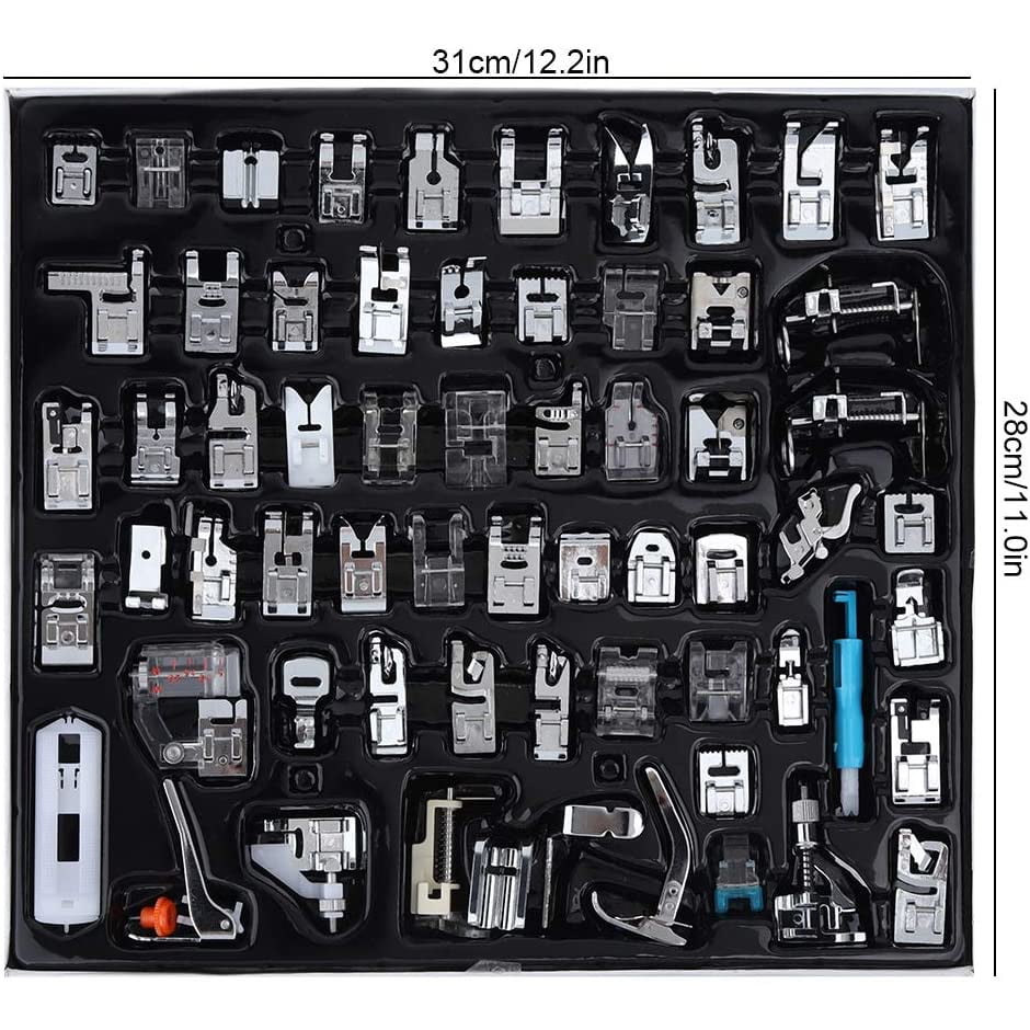 Set picioruse masina de cusut, 62 piese, Universale, Multifunctionale, Uz casnic