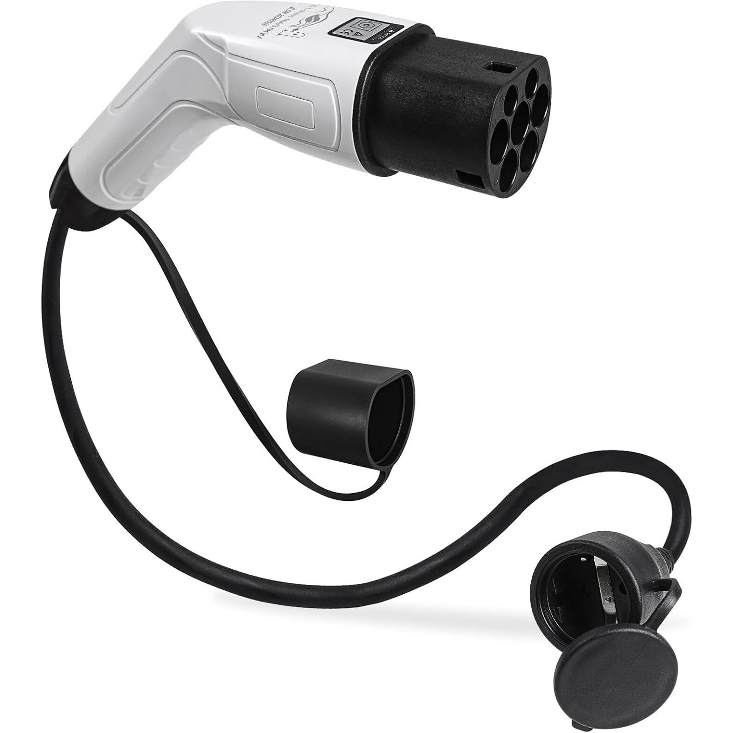 Cablu de incarcare EV AOHEWEI Tip 2 la Schuko, 16A, 250V, 3.5kW, adaptor statie incarcare IEC 62196, cablu 60 cm TPU, protectie IP55, compatibil masini electrice, trotinete si biciclete electrice, incarcare rapida