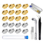 Set duze imprimanta 3D cu 20 piese cu 12 duze din alama si 8 duze din otel inoxidabil MK8 de 0,2 mm 0,4 mm 0,6 mm 0,8 mm 1,0 mm, cu instrumente de curatare, pentru Anycubic Mega, Creality CR-10, Ender