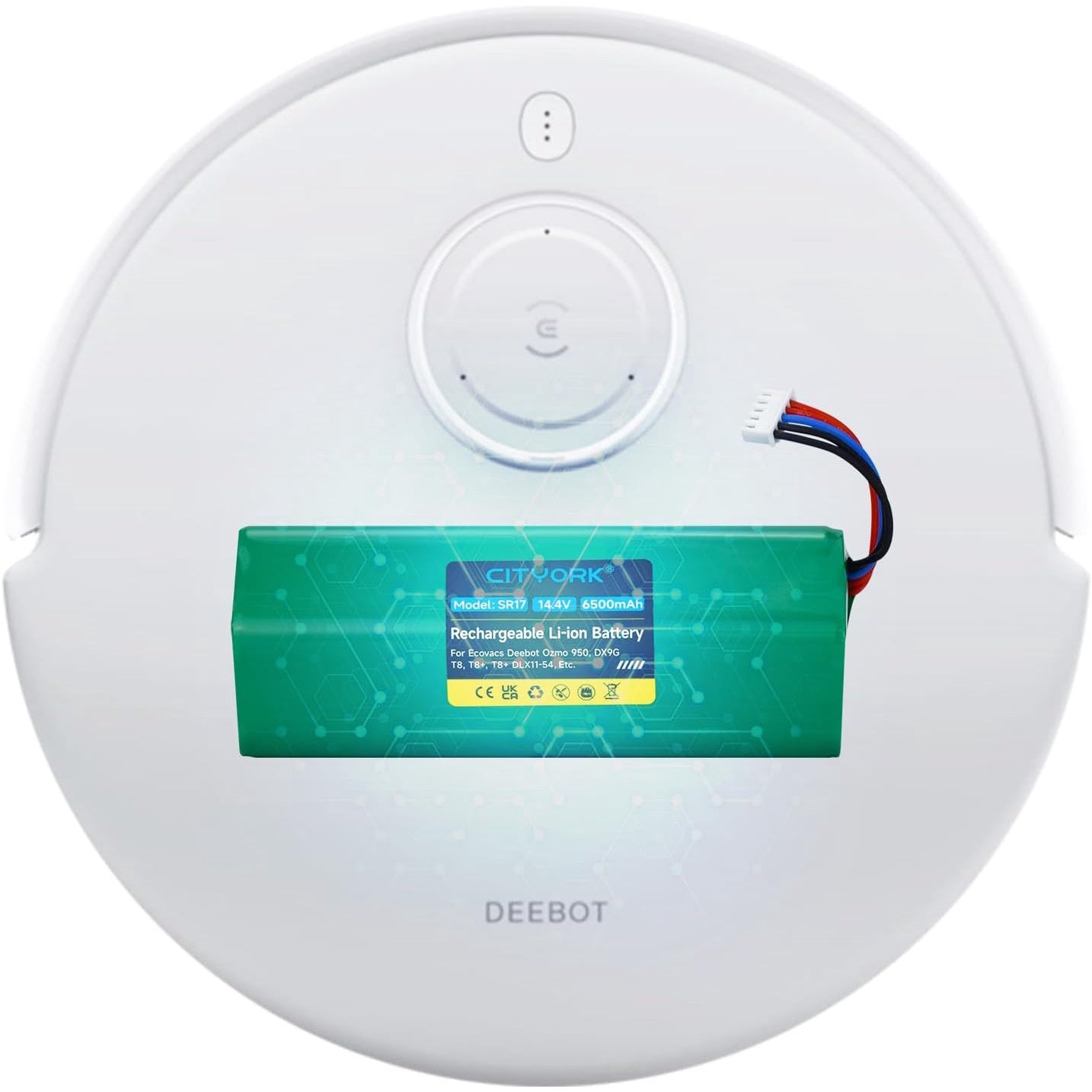 Acumulator 6500 mAh 14, 4 V compatibil Ecovacs Deebot T20 X1 Omni, T8, T8+, T9, T9+, T10 DLX11-54, baterie Li-Ion pentru aspirator robot