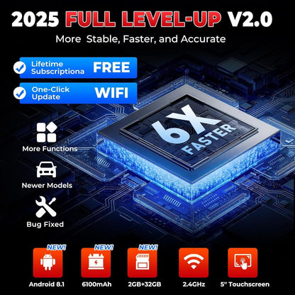 Tester diagnoza auto LAUNCH CRP129E OBD2, scaner profesional pentru motor, ABS, airbag SRS si transmisie, resetare DPF, ulei, EPB, TPMS, SAS, BMS, codare injectoare, actualizari gratuite prin Wi-Fi