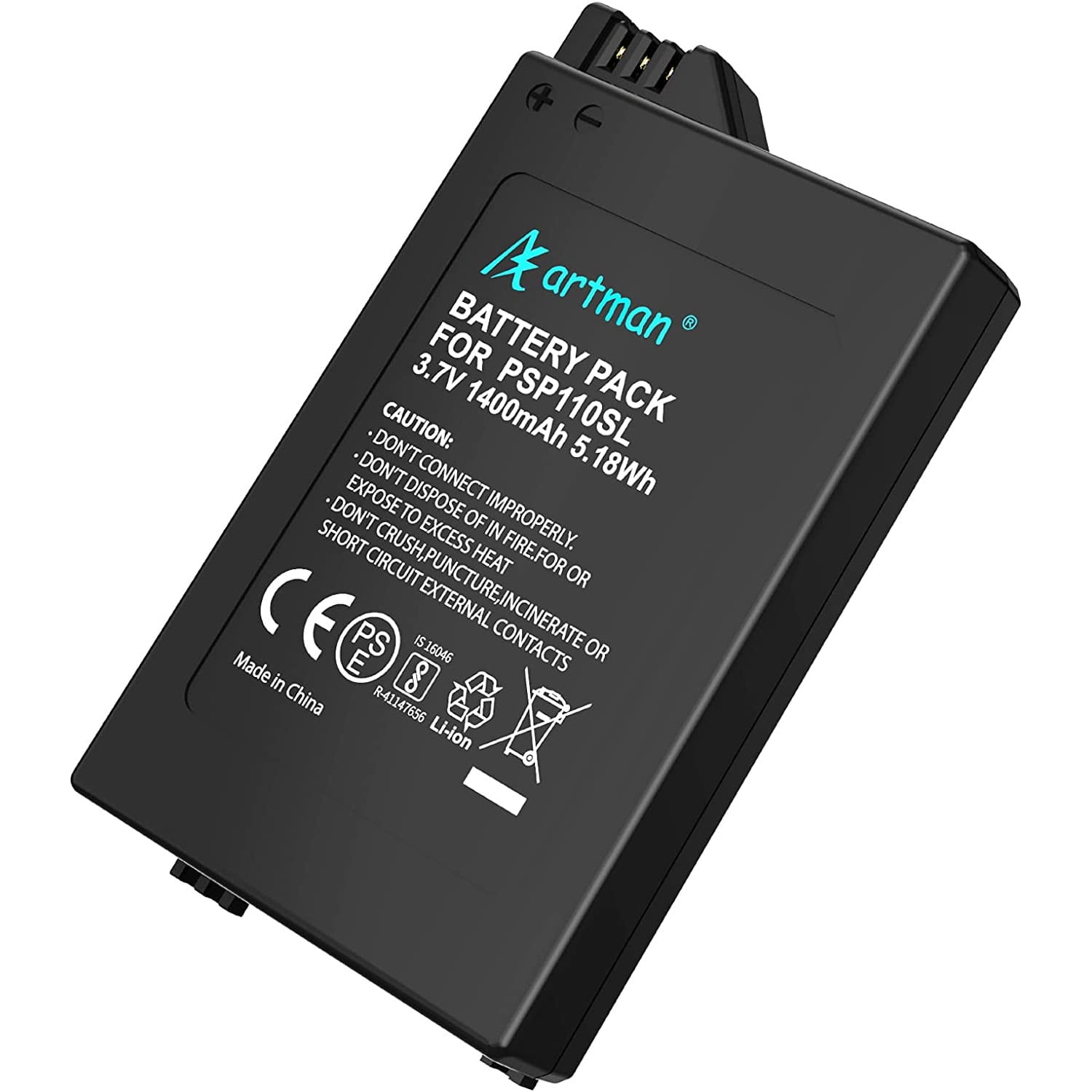 Acumulator PSP-S110 1400 mAh, baterie de schimb compatibila cu Sony PSP Slim & Lite PSP-2000 /PSP-2004 /PSP Brite PSP-3000 /PSP-304 PSP-S
