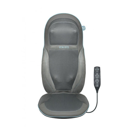 Husa de scaun cu masaj Shiatsu, pentru spate si umeri cu gel, SGM-1600H-EU, HoMedics, 6 programe presetate, functie caldura, telecomanda, Gri