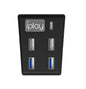 Hub pentru Playstation 5 cu 5 porturi, Adaptor de transfer de date de mare viteza cu 2 porturi USB 2.0, 2 porturi USB 3.0, 1 port de tip C pentru PS5 Disc si Digital Edition